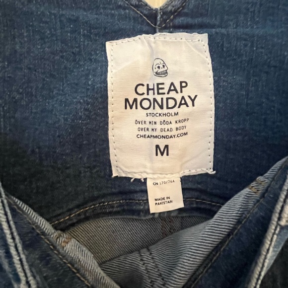 Cheap Monday Blue Denim Women Jeans Overalls - Picture 3 of 3
